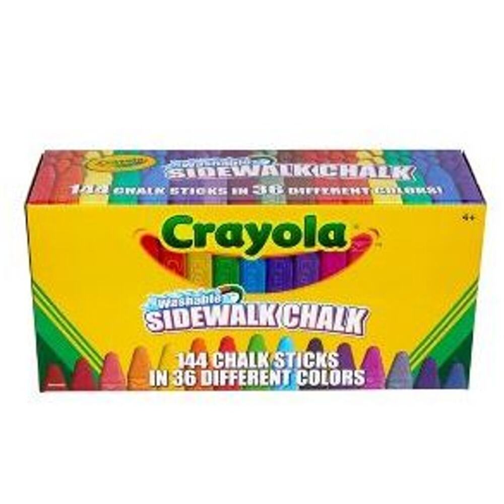 Crayola Washable Sidewalk Chalk 144 Sticks 36 Colors New